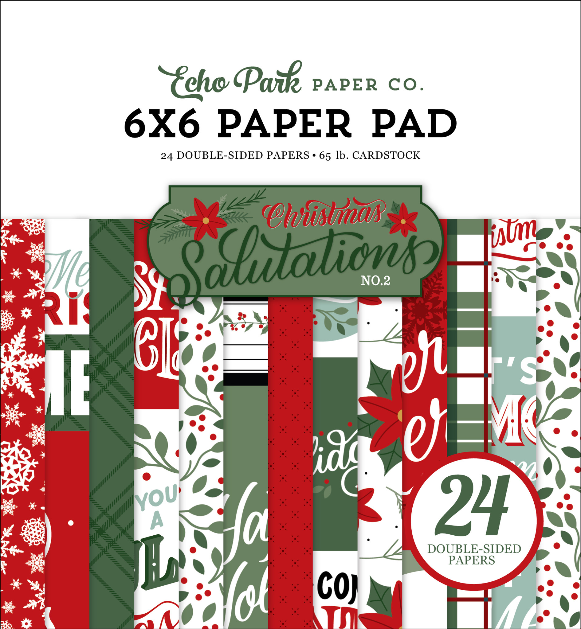 Christmas Salutations No. 2 6x6 Paper Pad - Echo Park Paper Co.